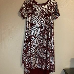 Silver and burgundy Dress
